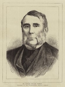 Sir Edward William Watkin (gravür) by English School