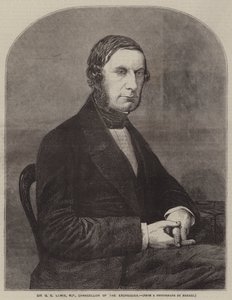 Sir GC Lewis, MP, Maliye Bakanı (gravür) by English School