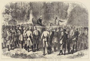 Sir Garnet Wolseley cepheden haber alıyor (gravür) by English School