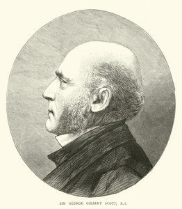 Sir George Gilbert Scott, RA (gravür) by English School