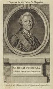 Sir George Pocock, Şövalye, Mavi Filo Amirali by English School
