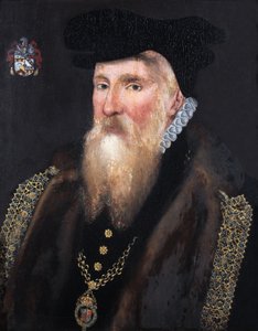 Sir Gilbert Dethick, Garter Silah Kralı by English School