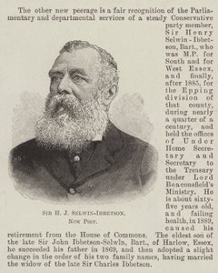 Sir HJ Selwin-Ibbetson, New Peer (gravür) by English School