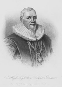 Sir Hugh Middleton (gravür) by English School