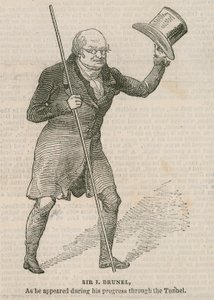 Sir Isambard Brunel tünelde ilerlerken göründüğü gibi by English School