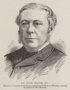 Sir Jacob Wilson, KT (gravür) by English School