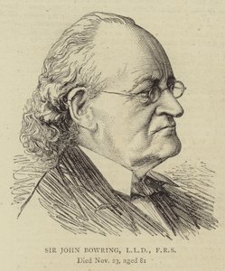 Sir John Bowring, LLD, FRS (gravür) by English School