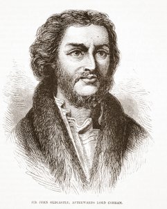 Sir John Oldcastle, daha sonra Lord Cobham, James Aitken Wylie (1808-1890) tarafından yazılan Protestanlığın Tarihinden bir örnek, pub. 1878 by English School