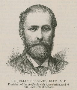 Sir Julian Goldsmid, Bart, Milletvekili, Anglo-Yahudi Derneği ve Yahudi Bebek Okulları Başkanı by English School