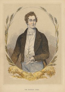 Sir Robert Peel (renkli gravür) by English School