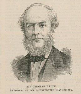 Incorporated Law Society başkanı Sir Thomas Paine by English School
