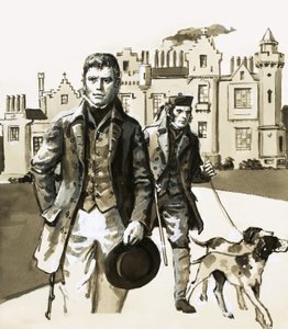 Sir Walter Scott Tom Purdie ile yürüyor by English School