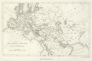 Charlemagne zamanındaki büyük imparatorlukların taslağı by English School