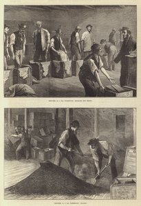 Çay Deposunda Eskizler (gravür) by English School