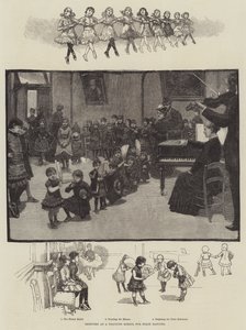 Sahne Dansı Eğitim Okulunda Eskizler (gravür) by English School