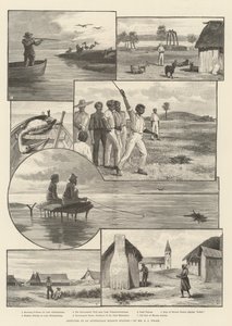 Avustralya Misyon İstasyonunda Eskizler (gravür) by English School