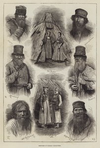 Rus Karakterlerinin Eskizleri (gravür) by English School