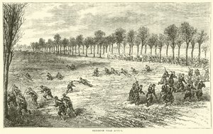Autun yakınlarındaki Çatışma, Aralık 1870 by English School