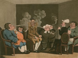 Sigara odası; karikatür by English School