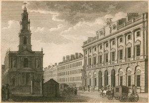 Somerset House ve St Mary-le-Strand, The Strand, Londra by English School