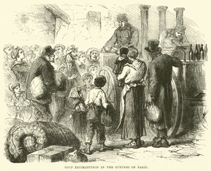Paris banliyölerinde çorba dağıtımı, Aralık 1870 by English School
