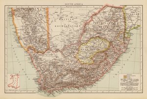 Güney Afrika (renkli lito) by English School