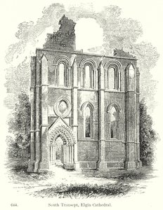 Güney Transept, Elgin Katedrali (gravür) by English School