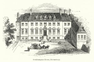 Southampton House, Bloomsbury (gravür) by English School