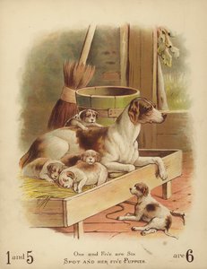 Benek ve Beş Yavrusu (chromolitho) by English School