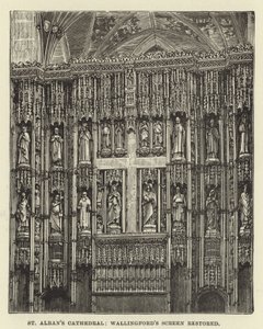 St Albans Katedrali, Wallingfords ekranı restore edildi by English School