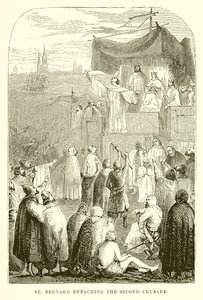 St. Bernard İkinci Haçlı Seferini Vaaz Ederken by English School