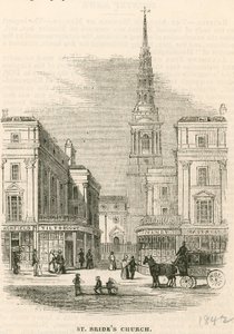 St Brides Kilisesi, Fleet Street, Londra by English School