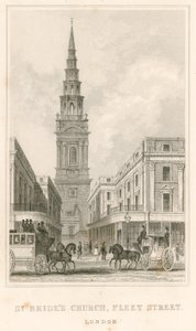 St Brides Kilisesi, Fleet Street, Londra by English School