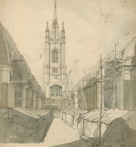 St Dunstan-in-the-East, Londra (kağıt üzerinde wc) by English School