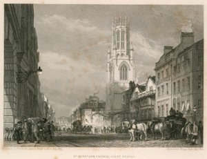 St Dunstans Kilisesi, Fleet Street, Londra by English School