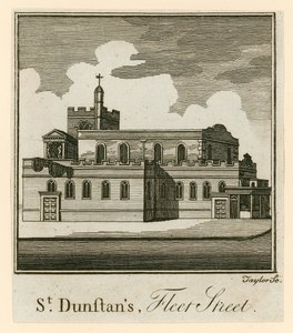 St Dunstans, Fleet Street, Londra by English School