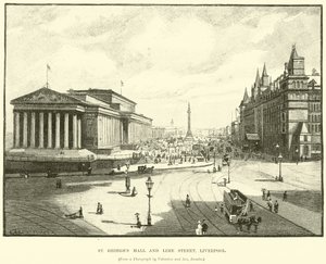 St Georges Hall ve Lime Street, Liverpool by English School