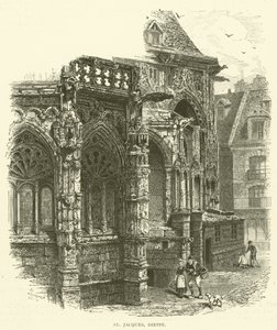 St Jacques, Dieppe (gravür) by English School