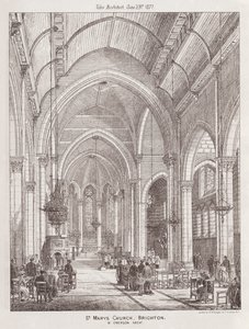 St Mary Kilisesi, Brighton (gravür) by English School