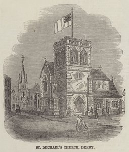 St Michael Kilisesi, Derby (gravür) by English School