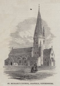 St Michael Kilisesi, Leafield, Oxfordshire (gravür) by English School