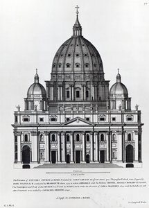 St. Peters, Roma, C. Campbell tarafından oyulmuş by English School