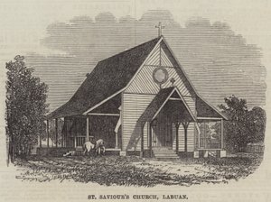 Aziz Kurtarıcı Kilisesi, Labuan (gravür) by English School