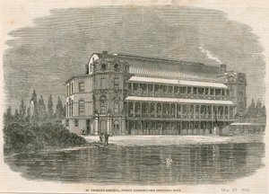 St Thomass Hastanesi, Surrey Gardens, Londra by English School