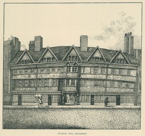 Staple Inn, Holborn (lito) by English School