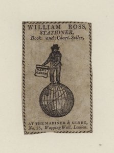 Kırtasiyeci, William Ross, ticaret kartı by English School
