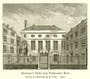 Paternoster Row yakınında Kırtasiyeciler Salonu by English School