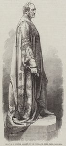 Prens Albert heykeli, M Noble tarafından, Peel Park, Salford (gravür) by English School