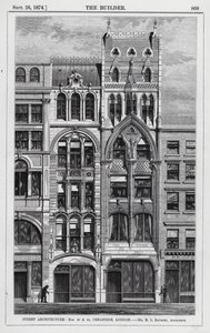 Sokak Mimarisi, Nos 48 ve 49, Cheapside, Londra (gravür) by English School