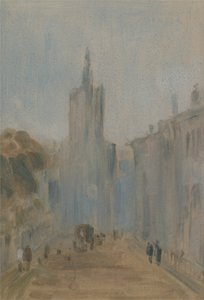 Kiliseli Sokak ve Figürler daha önce J.M.W. Turner (1775-1851) ve ayrıca Peter de Wint